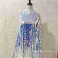 wholesale New Dress decoration leaf sequin fabric